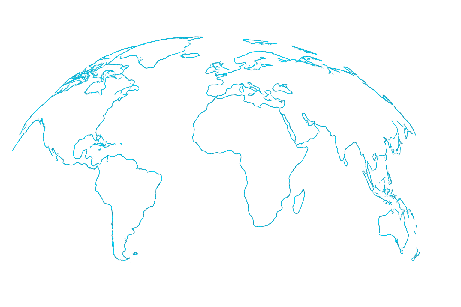 World map glow